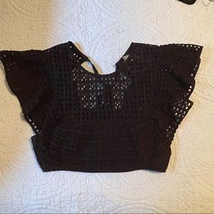 UO knit blouse crop top